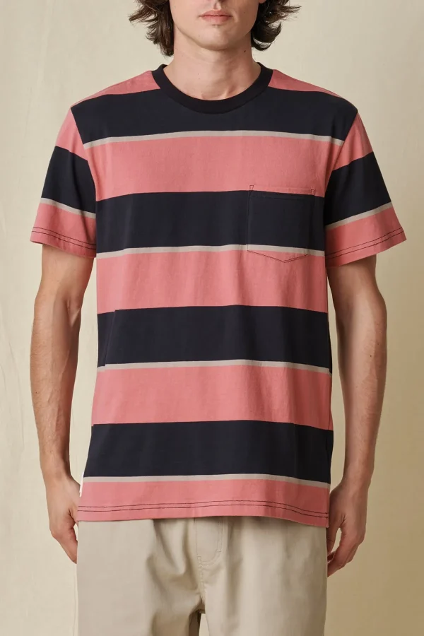 Globe Brand Bootleg Dreams Stripe Tee - Smoke < Clothing